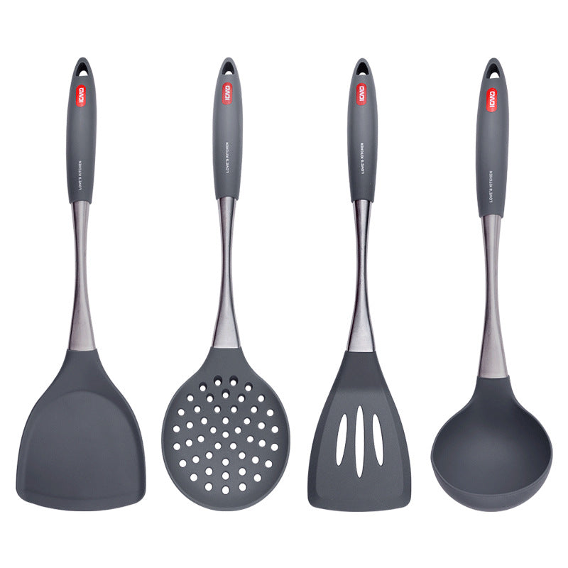 Stainless Steel Silicone Non-stick Spatula & Spoon Set