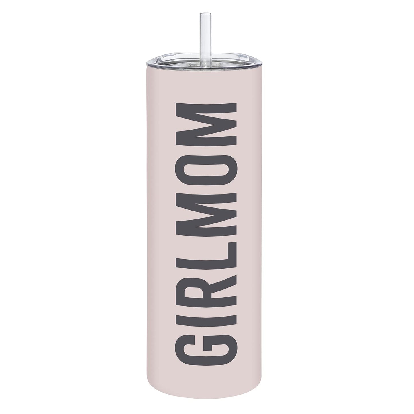 Stephan Baby Gift for Mom Matte Stainless Steel Skinny Tumbler With Straw 20-Ounce Girl Mom