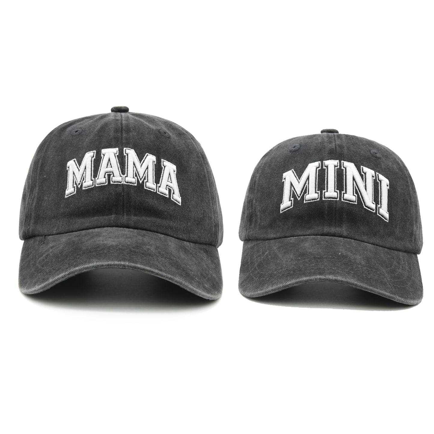 Wodeal 2PCS Mommy and Me Baseball Cap for Mom Girl Mama and Mini Hat Mom Daughter Matching Outfit Adjustable Embroidered Parent-Child Hat Black